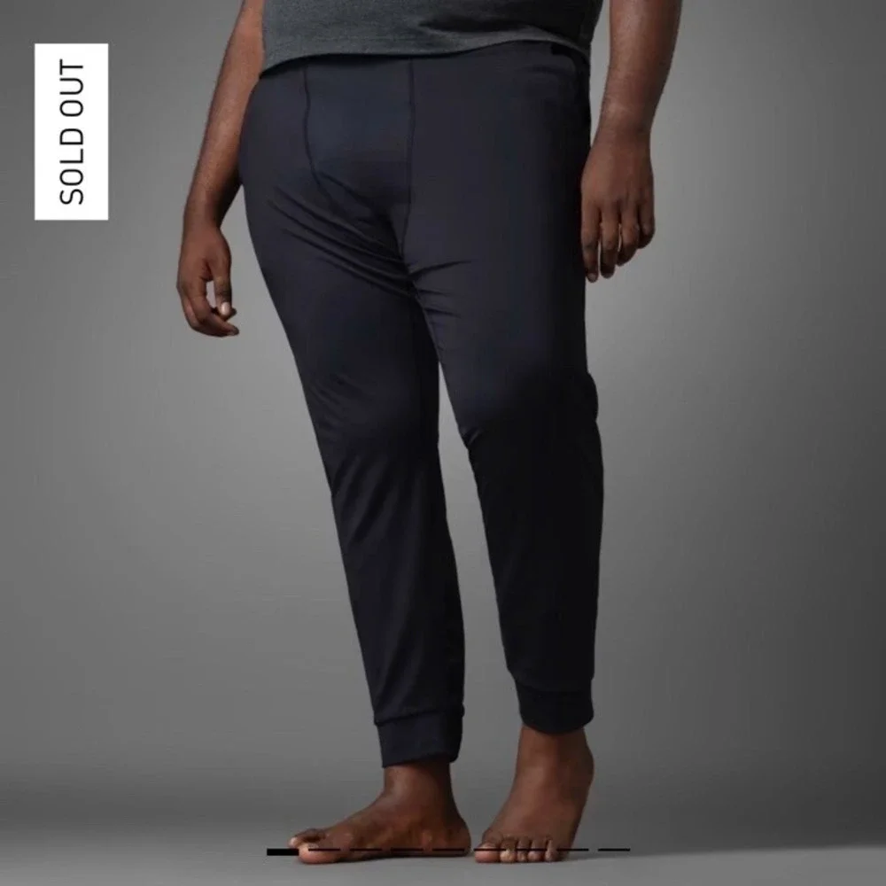 $70 NWT Adidas Aeroready Training Yoga Black Pants Men's Size Large Black HZ6319 - Picture 8 of 15